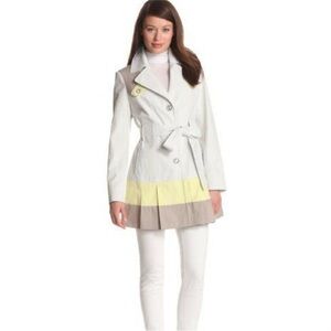 Stylish Women's Colorblock Trench Jacket